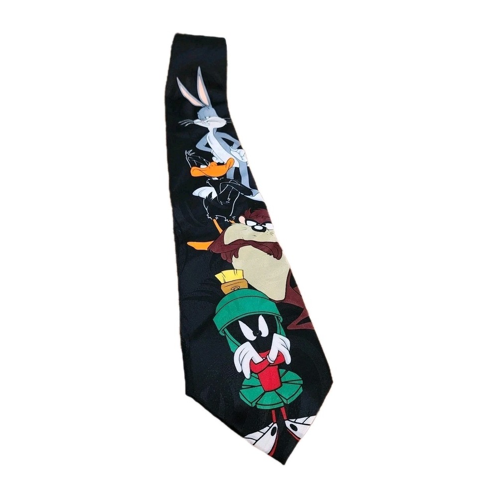 Looney Tunes Mania 1996 Character Mens Neck Tie Bugs Bunny Daffy Marvin Taz